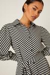Dorothy Perkins Petite Mono Stripe Mini Shirt Dress thumbnail 5