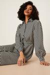 Dorothy Perkins Mono Stripe Print Midi Shirt Dress thumbnail 1
