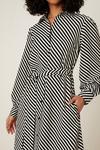 Dorothy Perkins Mono Stripe Print Midi Shirt Dress thumbnail 4
