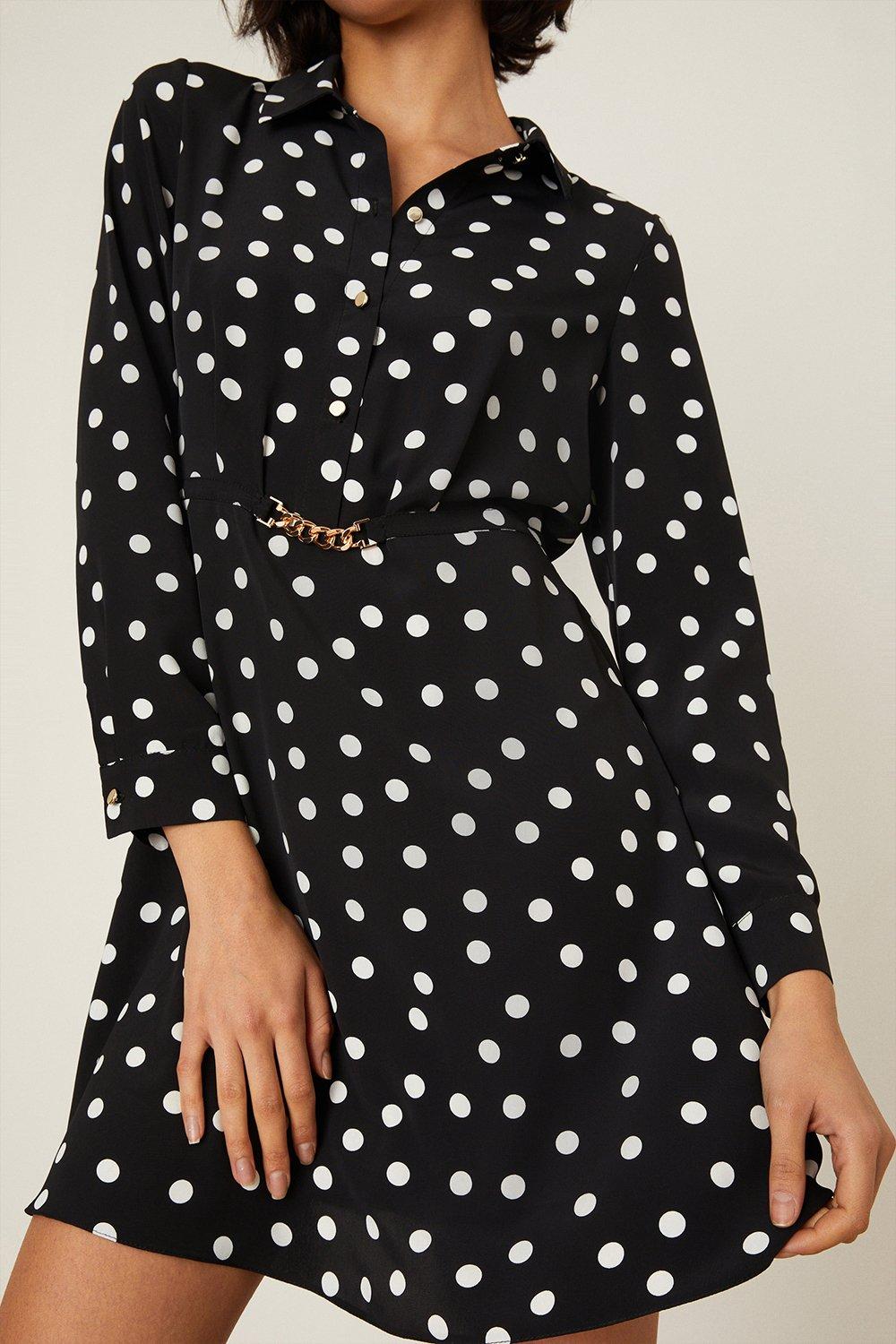 Dorothy perkins black and 2025 white polka dot dress