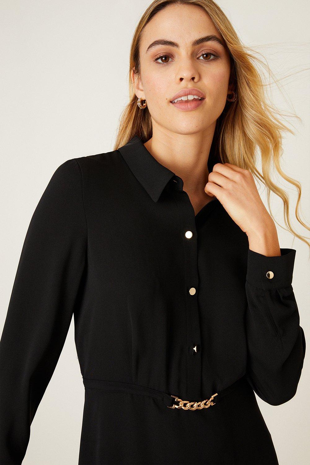 Dorothy perkins sale black shirt dress