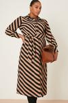 Dorothy Perkins Curve Camel Stripe Shirt Dress thumbnail 5