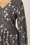 Dorothy Perkins Curve Floral Long Sleeve Tiered Midi Dress thumbnail 4