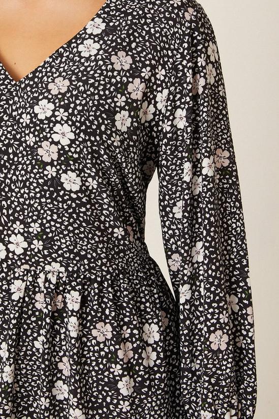 Dorothy Perkins Curve Floral Long Sleeve Tiered Midi Dress 4