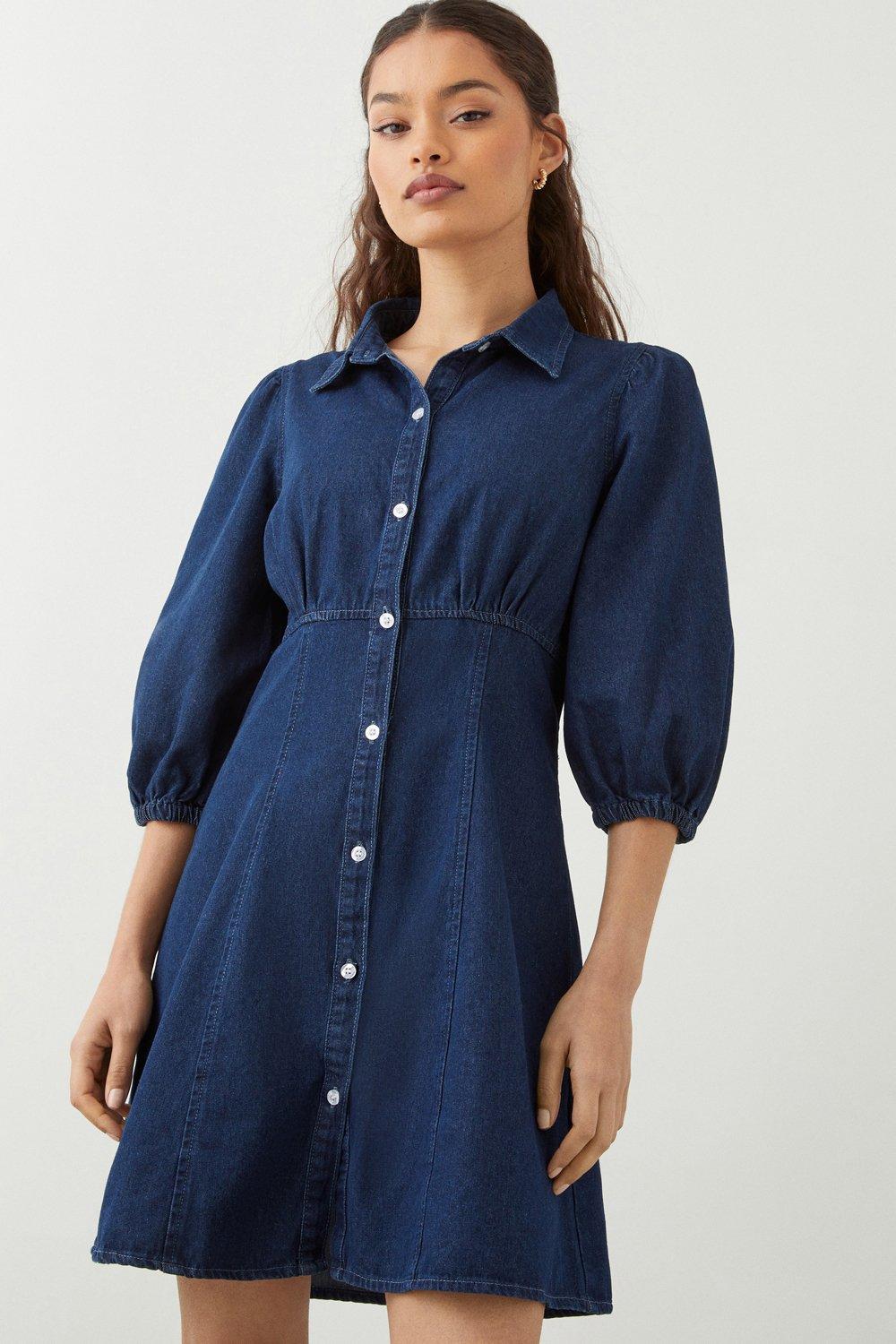 Dorothy perkins indigo outlet denim shirt dress