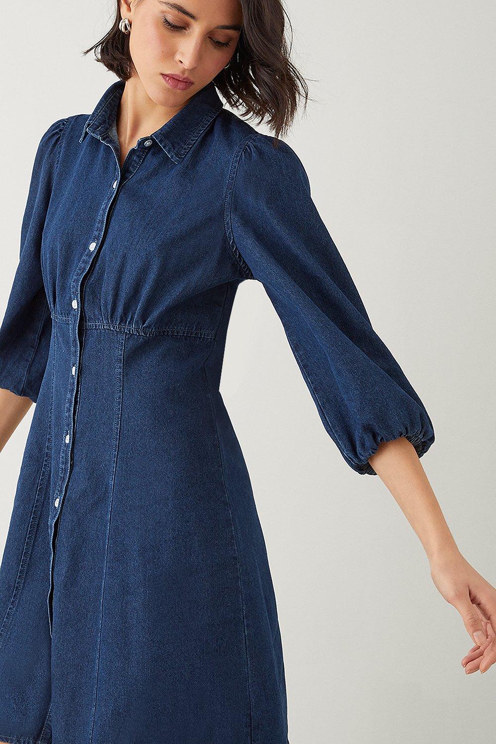 Dorothy perkins indigo on sale denim shirt dress