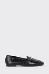Dorothy Perkins Wide Fit Lola Croc Print Loafers thumbnail 2
