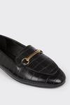 Dorothy Perkins Wide Fit Lola Croc Print Loafers thumbnail 4