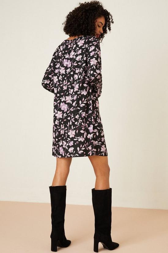 Dorothy Perkins Swing Floral Print Long Sleeve Mini Dress 3
