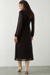 Dorothy Perkins Mesh Black Long Sleeve Midi Dress thumbnail 3