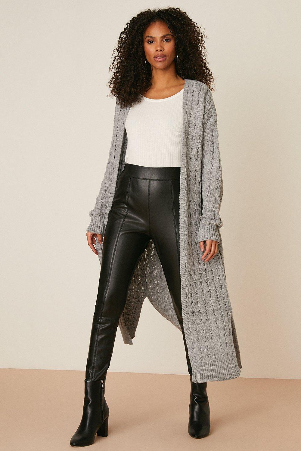 Jumpers Cardigans Cable Knit Longline Cardigan Dorothy Perkins