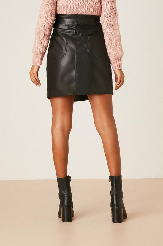 Dorothy Perkins Faux Leather High Waist Mini Skirt 3
