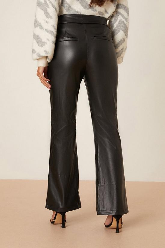 Dorothy Perkins Petite Faux Leather Flare Trouser 3