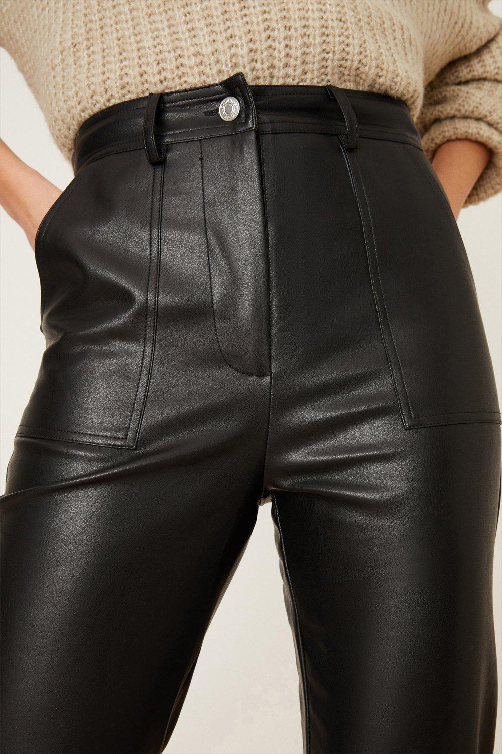 Dorothy perkins hot sale leather jeans