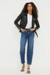Dorothy Perkins Faux Leather Belted Biker Jacket thumbnail 4