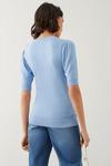 Dorothy Perkins Tall Button Shoulder Half Sleeve Knitted Top thumbnail 3