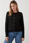 Dorothy Perkins Button Through Crew Neck Knitted Cardigan thumbnail 1