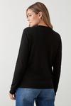 Dorothy Perkins Button Through Crew Neck Knitted Cardigan thumbnail 3