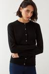Dorothy Perkins Tall Button Through Crew Neck Knitted Cardigan thumbnail 1