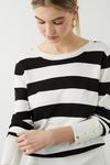 Dorothy Perkins Stripe Button Cuff Knitted Jumper thumbnail 4