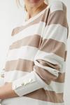 Dorothy Perkins Stripe Button Cuff Knitted Jumper thumbnail 4