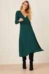 Dorothy Perkins Green Wrap Midi Dress thumbnail 1