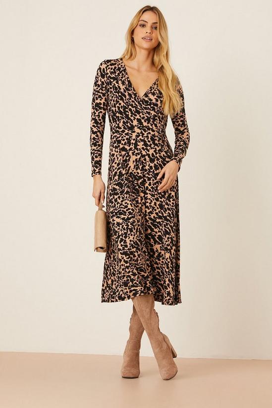 Dorothy Perkins Leopard Print Wrap Midi Dress 2