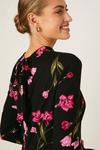 Dorothy Perkins Pink Floral Print Long Sleeve Key Hole Midi Dress thumbnail 5
