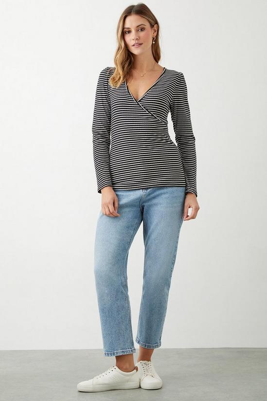 Dorothy Perkins Striped Wrap Top 2