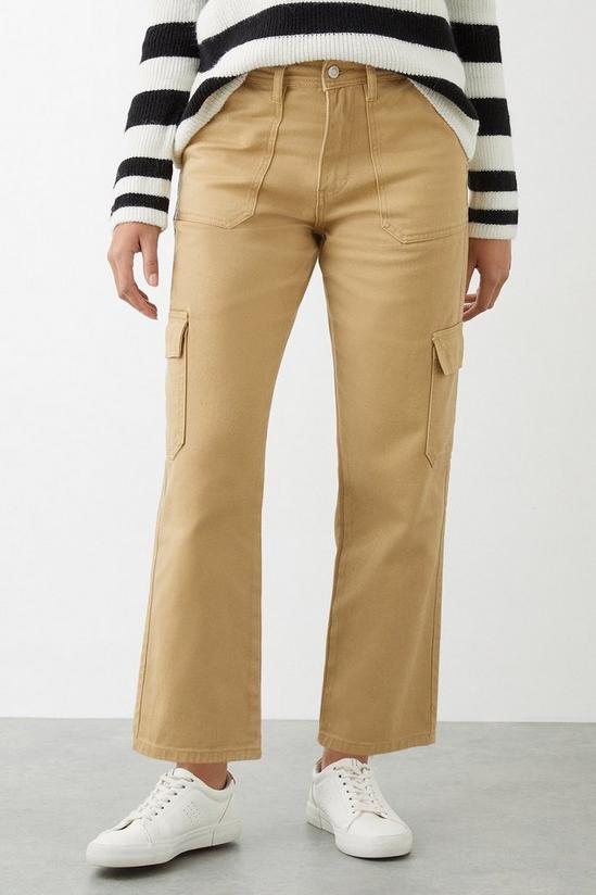 Dorothy Perkins Straight Cargo Trousers 1
