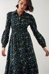 Dorothy Perkins Ditsy Floral Shirred Waist Midi Shirt Dress thumbnail 2