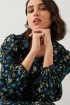 Dorothy Perkins Ditsy Floral Shirred Waist Midi Shirt Dress thumbnail 4