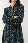 Dorothy Perkins Ditsy Floral Shirred Waist Midi Shirt Dress thumbnail 5