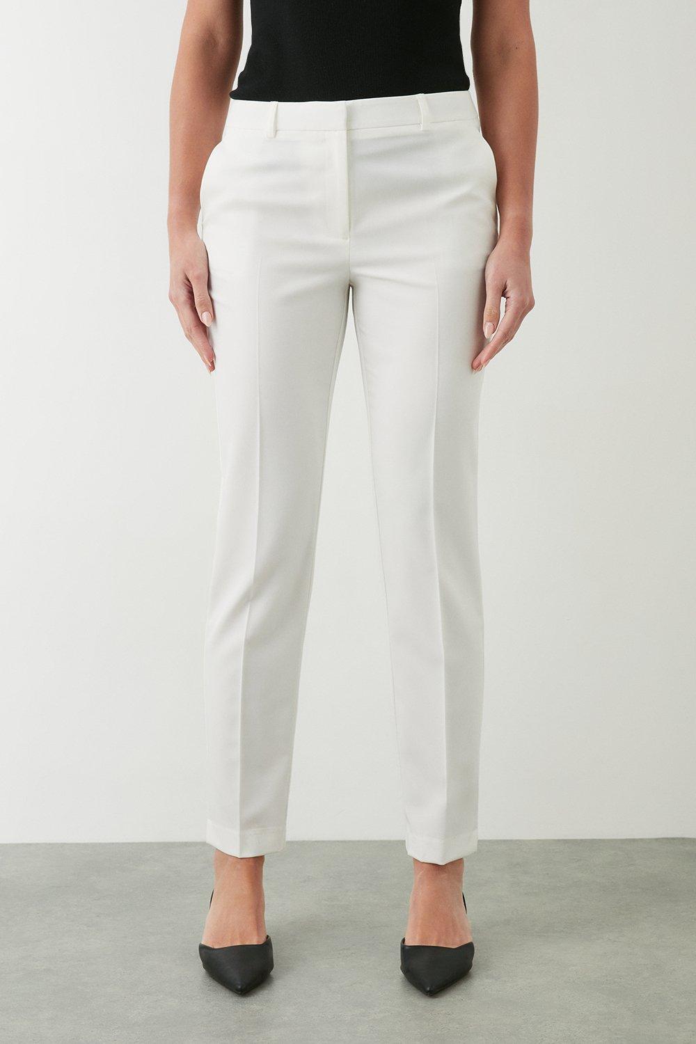 Cream ankle sales grazer trousers