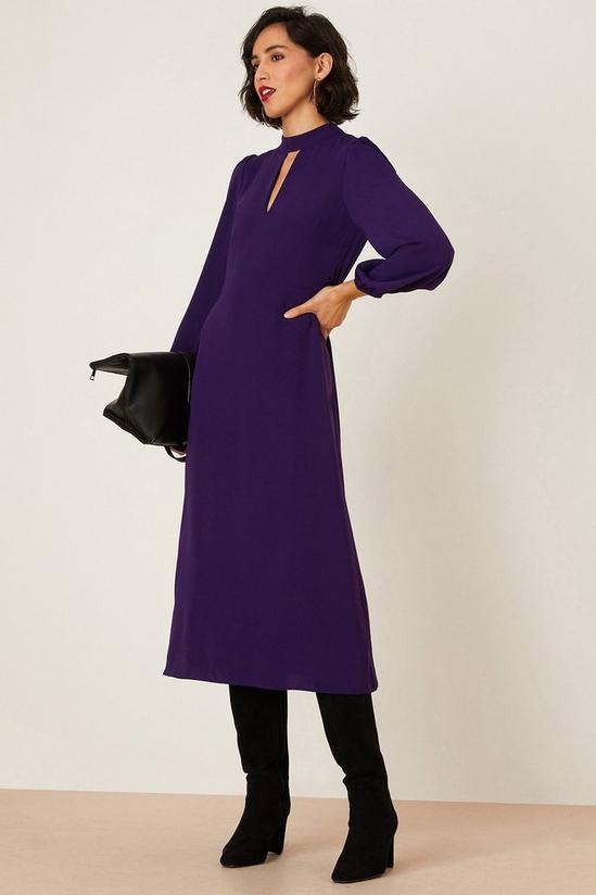Dorothy Perkins Purple Keyhole Midi Dress 1