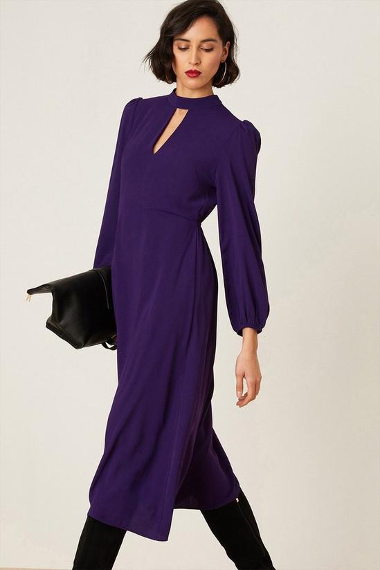 Dorothy Perkins Purple Keyhole Midi Dress 2