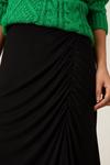 Dorothy Perkins Black Ruched Detail Midi Skirt thumbnail 4