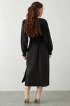 Dorothy Perkins Petite Black Shirred Waist Midi Dress thumbnail 3