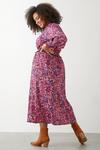 Dorothy Perkins Curve Pink Ditsy Floral Midi Dress thumbnail 3