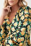 Dorothy Perkins Yellow Floral Shirred Detail Blouse thumbnail 4
