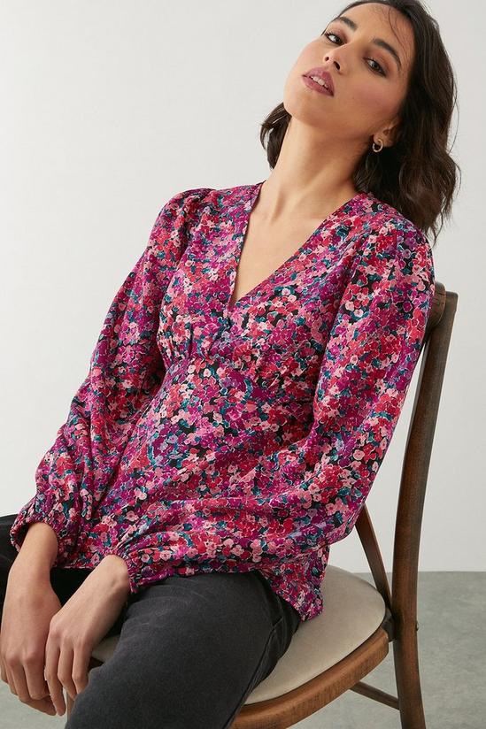 Dorothy Perkins Ditsy Floral Button Tea Blouse 4