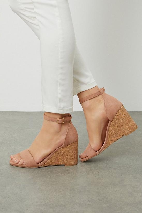 Dorothy Perkins Wide Fit Rocco Barely There Wedges 1