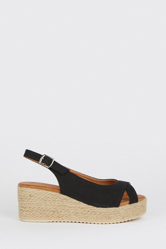 Good For the Sole Good For The Sole: Wide Fit Harriet Peeptoe Slingback Wedges 2
