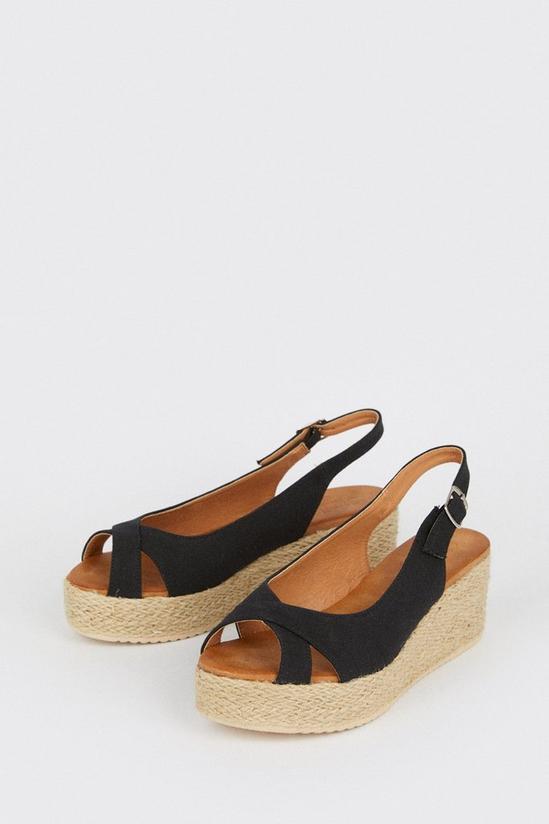 Good For the Sole Good For The Sole: Wide Fit Harriet Peeptoe Slingback Wedges 3