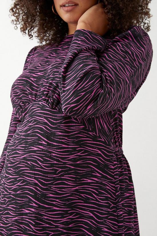 Dorothy Perkins Curve Pink Animal Empire Midi Dress 5