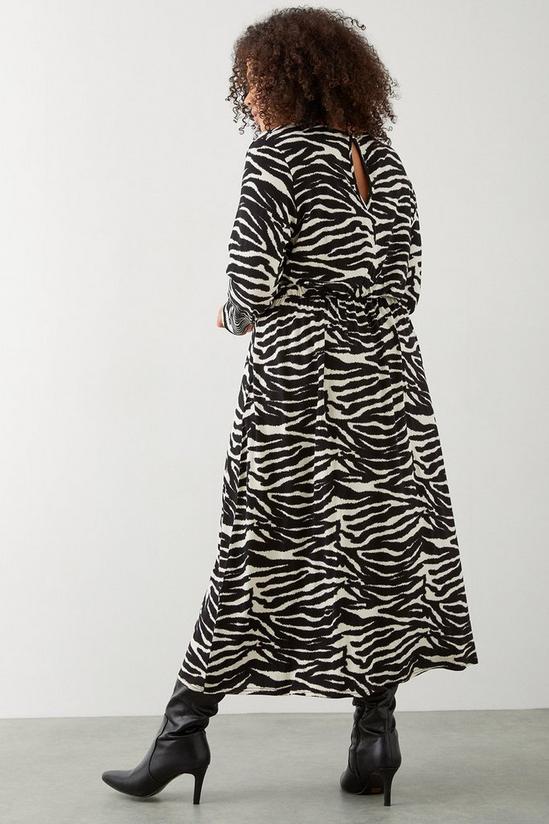Dorothy Perkins Curve Zebra Keyhole Midi Dress 3