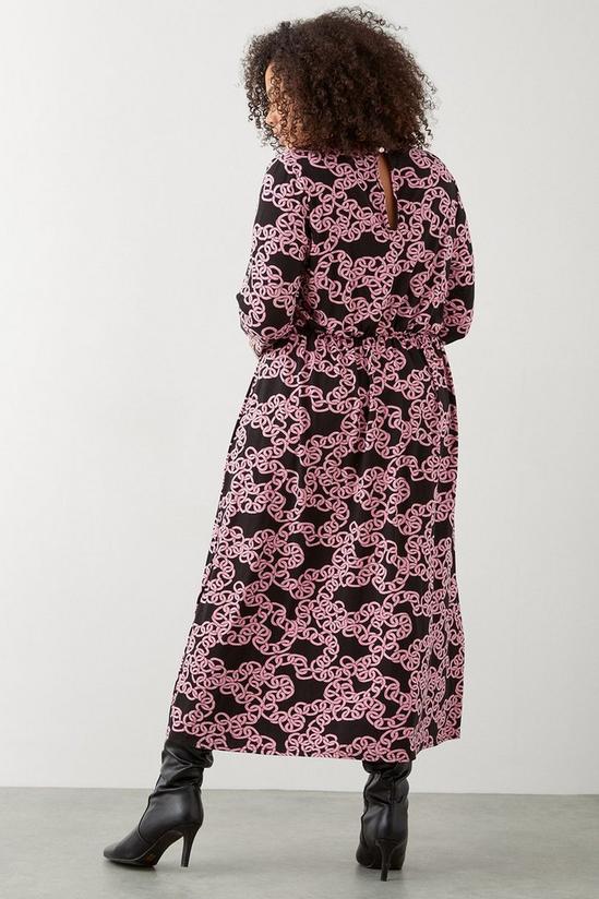 Dorothy Perkins Curve Pink Chain Keyhole Midi Dress 3