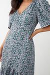 Dorothy Perkins Ditsy Floral Button Through Angel Sleeve Midi Dress thumbnail 4