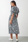 Dorothy Perkins Multi Floral Shirred Cuff Midi Dress thumbnail 3