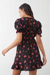 Dorothy Perkins Black Floral Ruffle Hem Mini Dress thumbnail 3